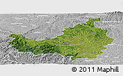 Satellite Panoramic Map of Cluj, lighten, desaturated