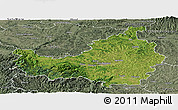 Satellite Panoramic Map of Cluj, semi-desaturated