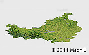 Satellite Panoramic Map of Cluj, single color outside