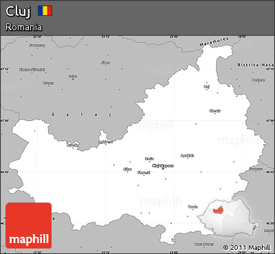 Gray Simple Map of Cluj