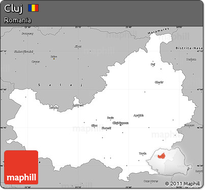 Gray Simple Map of Cluj