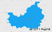 Political Simple Map of Cluj, single color outside