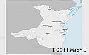 Gray 3D Map of Constanta, single color outside
