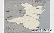 Shaded Relief 3D Map of Constanta, darken, semi-desaturated