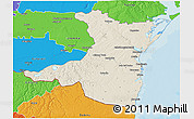 Shaded Relief 3D Map of Constanta, political outside