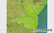 Physical Map of Constanta, satellite outside