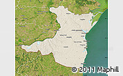 Shaded Relief Map of Constanta, satellite outside