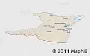 Shaded Relief Panoramic Map of Constanta, cropped outside