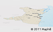 Shaded Relief Panoramic Map of Constanta, single color outside