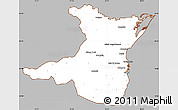 Gray Simple Map of Constanta, cropped outside