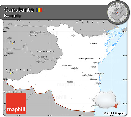 Gray Simple Map of Constanta