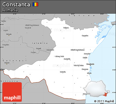 Gray Simple Map of Constanta