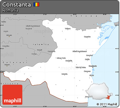 Gray Simple Map of Constanta