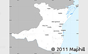 Gray Simple Map of Constanta, single color outside