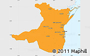 Political Simple Map of Constanta, single color outside