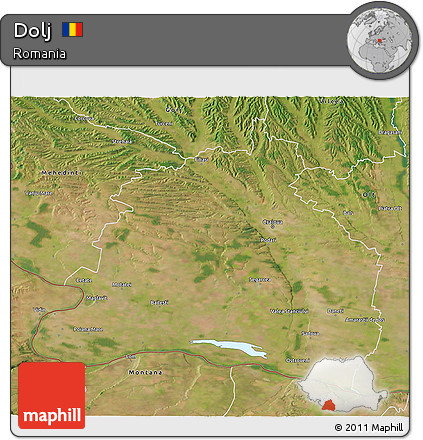Satellite 3D Map of Dolj