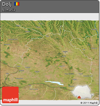 Satellite 3D Map of Dolj