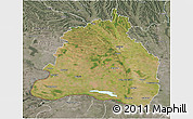 Satellite 3D Map of Dolj, semi-desaturated