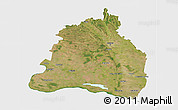 Satellite 3D Map of Dolj, single color outside