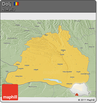 Savanna Style 3D Map of Dolj