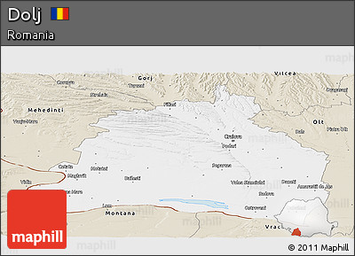 Classic Style Panoramic Map of Dolj