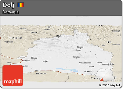 Classic Style Panoramic Map of Dolj