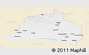 Classic Style Panoramic Map of Dolj, single color outside