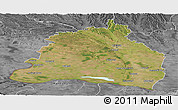 Satellite Panoramic Map of Dolj, desaturated