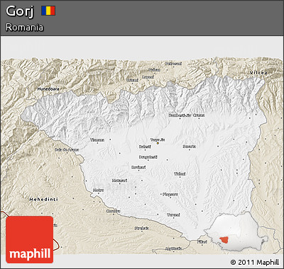 Classic Style 3D Map of Gorj