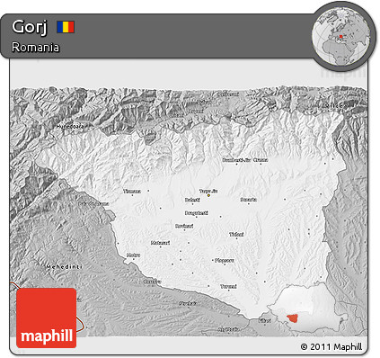 Gray 3D Map of Gorj