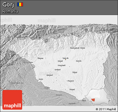 Gray 3D Map of Gorj