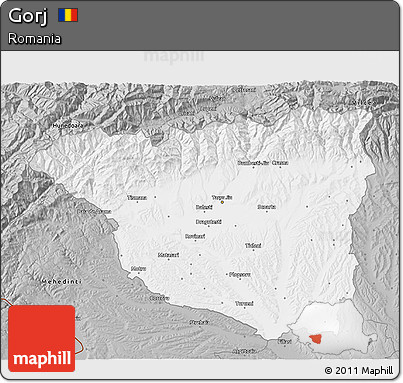 Gray 3D Map of Gorj