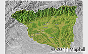 Satellite 3D Map of Gorj, lighten, desaturated
