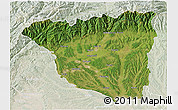 Satellite 3D Map of Gorj, lighten