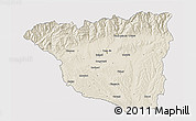 Shaded Relief 3D Map of Gorj, single color outside