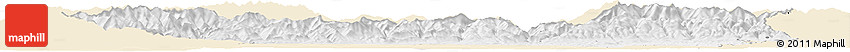 Classic Style Horizon Map of Gorj, single color outside