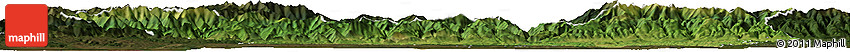 Satellite Horizon Map of Gorj, darken