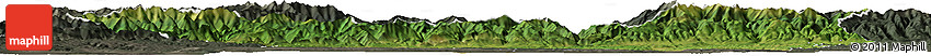Satellite Horizon Map of Gorj, darken, semi-desaturated