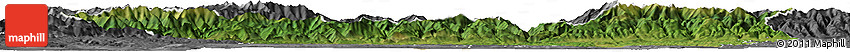 Satellite Horizon Map of Gorj, desaturated
