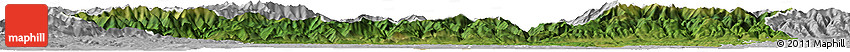 Satellite Horizon Map of Gorj, lighten, desaturated