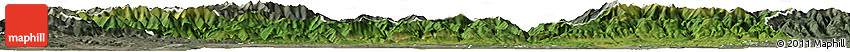 Satellite Horizon Map of Gorj, semi-desaturated