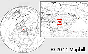 Blank Location Map of Gorj, within the entire country