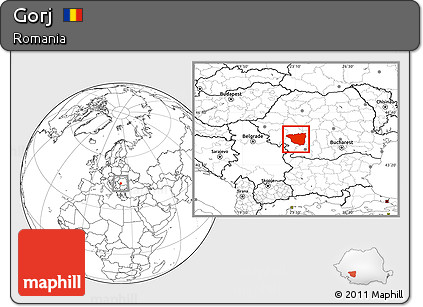 Blank Location Map of Gorj