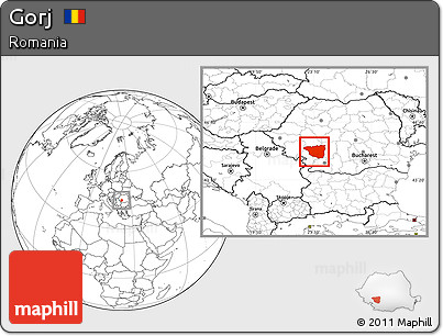 Blank Location Map of Gorj