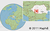 Savanna Style Location Map of Gorj, highlighted country