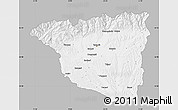 Gray Map of Gorj, single color outside