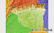 Physical Map of Gorj, political outside