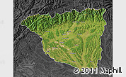 Satellite Map of Gorj, darken, desaturated
