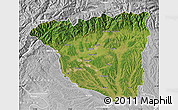 Satellite Map of Gorj, lighten, desaturated