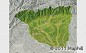 Satellite Map of Gorj, lighten, semi-desaturated